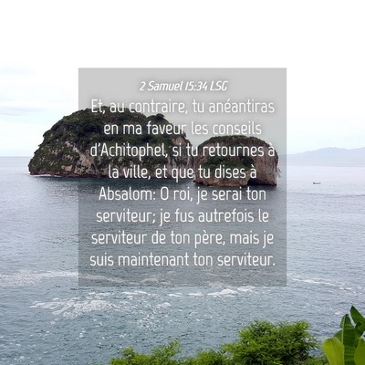 Picture 04 - 2 Samuel 15:34 LSG - Et, au contraire, tu anéantiras en ma faveur les - Bible Verse Picture