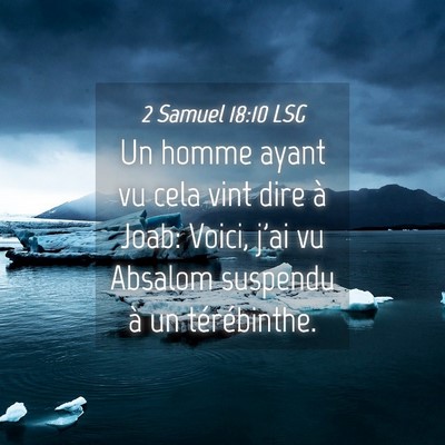 Picture 04 - 2 Samuel 18:10 LSG - Un homme ayant vu cela vint dire à Joab: Voici, - Bible Verse Picture