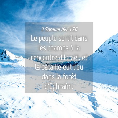 Picture 04 - 2 Samuel 18:6 LSG - Le peuple sortit dans les champs à la rencontre - Bible Verse Picture
