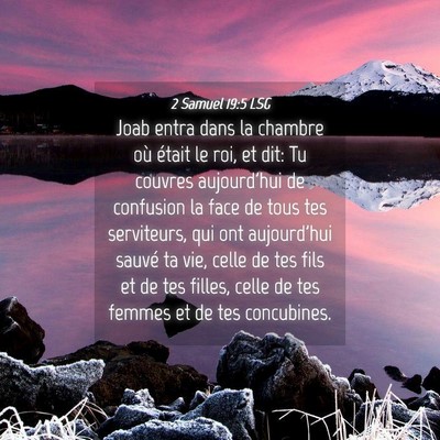 Picture 04 - 2 Samuel 19:5 LSG - Joab entra dans la chambre où était le roi, et - Bible Verse Picture