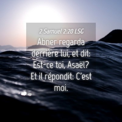 Picture 04 - 2 Samuel 2:20 LSG - Abner regarda derrière lui, et dit: Est-ce toi, - Bible Verse Picture