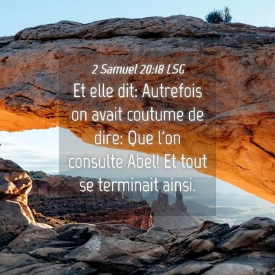 Picture 04 - 2 Samuel 20:18 LSG - Et elle dit: Autrefois on avait coutume de dire: - Bible Verse Picture