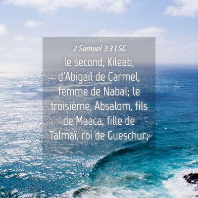 Picture 04 - 2 Samuel 3:3 LSG - le second, Kileab, d'Abigaïl de Carmel, femme de - Bible Verse Picture