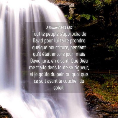 Picture 04 - 2 Samuel 3:35 LSG - Tout le peuple s'approcha de David pour lui faire - Bible Verse Picture