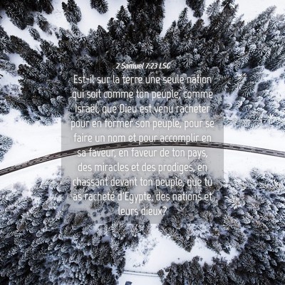 Picture 04 - 2 Samuel 7:23 LSG - Est-il sur la terre une seule nation qui soit - Bible Verse Picture