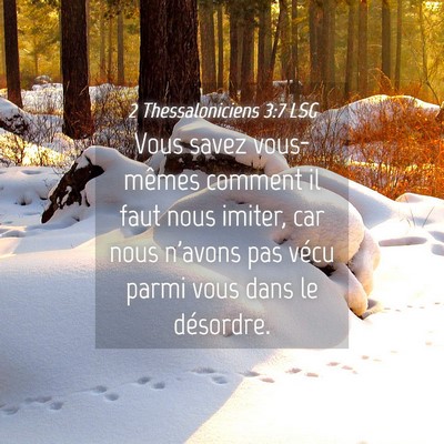 Picture 04 - 2 Thessaloniciens 3:7 LSG - Vous savez vous-mêmes comment il faut nous - Bible Verse Picture
