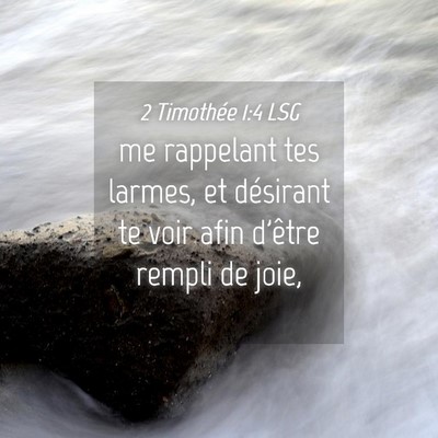 Picture 04 - 2 Timothée 1:4 LSG - me rappelant tes larmes, et désirant te voir - Bible Verse Picture