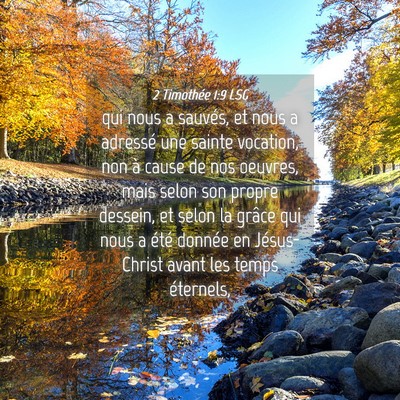 Picture 04 - 2 Timothée 1:9 LSG - qui nous a sauvés, et nous a adressé une sainte - Bible Verse Picture