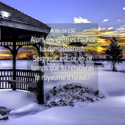 Picture 04 - Actes 1:6 LSG - Alors les apôtres réunis lui demandèrent: - Bible Verse Picture