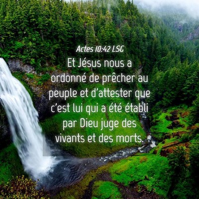 Picture 04 - Actes 10:42 LSG - Et Jésus nous a ordonné de prêcher au peuple - Bible Verse Picture