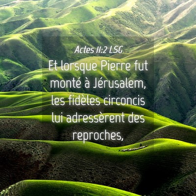 Picture 04 - Actes 11:2 LSG - Et lorsque Pierre fut monté à Jérusalem, les - Bible Verse Picture