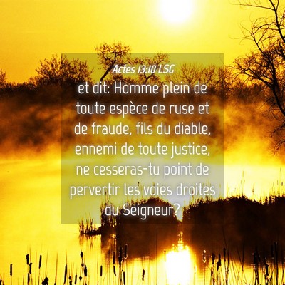 Picture 04 - Actes 13:10 LSG - et dit: Homme plein de toute espèce de ruse et - Bible Verse Picture
