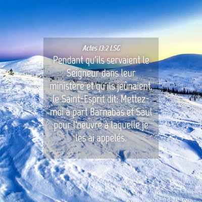 Picture 04 - Actes 13:2 LSG - Pendant qu'ils servaient le Seigneur dans leur - Bible Verse Picture