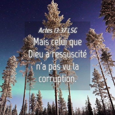 Picture 04 - Actes 13:37 LSG - Mais celui que Dieu a ressuscité n'a pas vu la - Bible Verse Picture