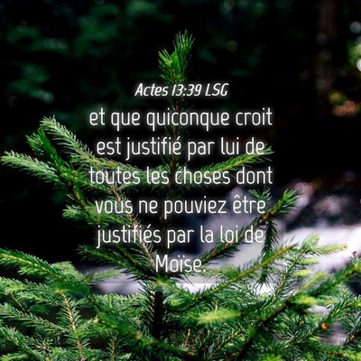 Picture 04 - Actes 13:39 LSG - et que quiconque croit est justifié par lui de - Bible Verse Picture