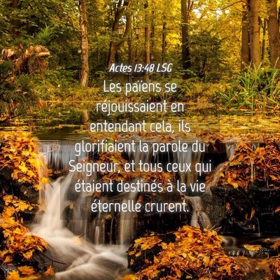 Picture 04 - Actes 13:48 LSG - Les païens se réjouissaient en entendant cela, - Bible Verse Picture