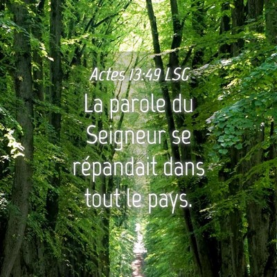Picture 04 - Actes 13:49 LSG - La parole du Seigneur se répandait dans tout le - Bible Verse Picture