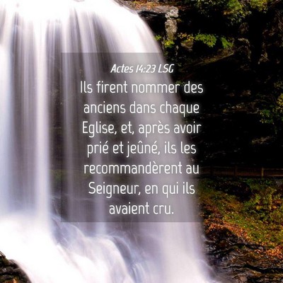 Picture 04 - Actes 14:23 LSG - Ils firent nommer des anciens dans chaque Eglise, - Bible Verse Picture