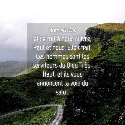Picture 04 - Actes 16:17 LSG - et se mit à nous suivre, Paul et nous. Elle - Bible Verse Picture