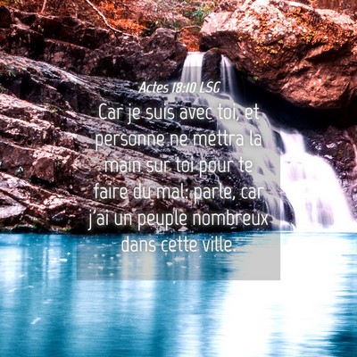 Picture 04 - Actes 18:10 LSG - Car je suis avec toi, et personne ne mettra la - Bible Verse Picture