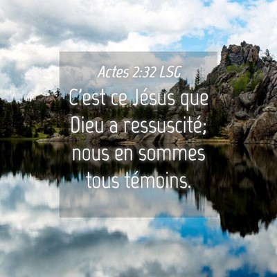 Picture 04 - Actes 2:32 LSG - C'est ce Jésus que Dieu a ressuscité; nous en - Bible Verse Picture