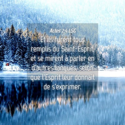 Picture 04 - Actes 2:4 LSG - Et ils furent tous remplis du Saint-Esprit, et se - Bible Verse Picture