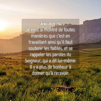 Picture 04 - Actes 20:35 LSG - Je vous ai montré de toutes manières que c'est - Bible Verse Picture