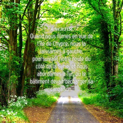 Picture 04 - Actes 21:3 LSG - Quand nous fûmes en vue de l'île de Chypre, - Bible Verse Picture