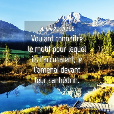 Picture 04 - Actes 23:28 LSG - Voulant connaître le motif pour lequel ils - Bible Verse Picture