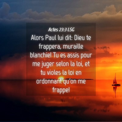 Picture 04 - Actes 23:3 LSG - Alors Paul lui dit: Dieu te frappera, muraille - Bible Verse Picture