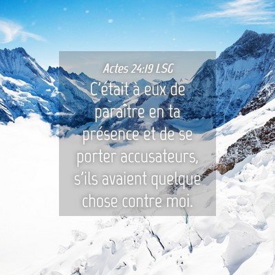 Picture 04 - Actes 24:19 LSG - C'était à eux de paraître en ta présence et - Bible Verse Picture