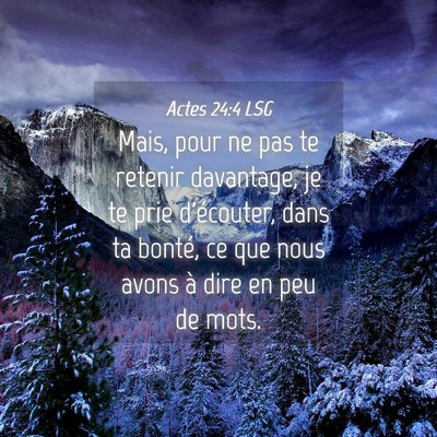 Picture 04 - Actes 24:4 LSG - Mais, pour ne pas te retenir davantage, je te - Bible Verse Picture