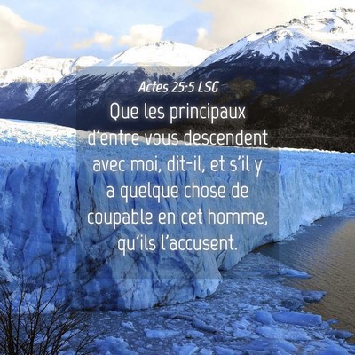 Picture 04 - Actes 25:5 LSG - Que les principaux d'entre vous descendent avec - Bible Verse Picture