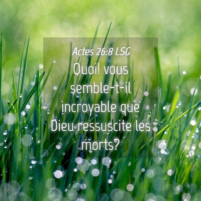 Picture 04 - Actes 26:8 LSG - Quoi! vous semble-t-il incroyable que Dieu - Bible Verse Picture
