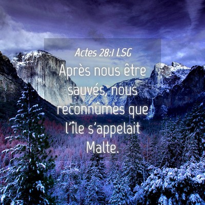 Picture 04 - Actes 28:1 LSG - Après nous être sauvés, nous reconnûmes que - Bible Verse Picture