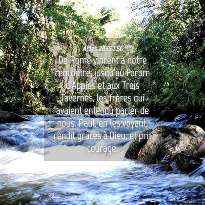 Picture 04 - Actes 28:15 LSG - De Rome vinrent à notre rencontre, jusqu'au - Bible Verse Picture
