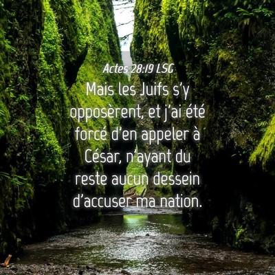 Picture 04 - Actes 28:19 LSG - Mais les Juifs s'y opposèrent, et j'ai été - Bible Verse Picture