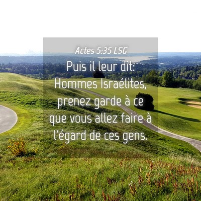 Picture 04 - Actes 5:35 LSG - Puis il leur dit: Hommes Israélites, prenez - Bible Verse Picture