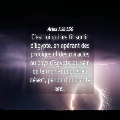 Picture 04 - Actes 7:36 LSG - C'est lui qui les fit sortir d'Egypte, en - Bible Verse Picture