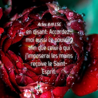 Picture 04 - Actes 8:19 LSG - en disant: Accordez-moi aussi ce pouvoir, afin - Bible Verse Picture