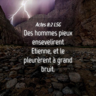 Picture 04 - Actes 8:2 LSG - Des hommes pieux ensevelirent Etienne, et le - Bible Verse Picture