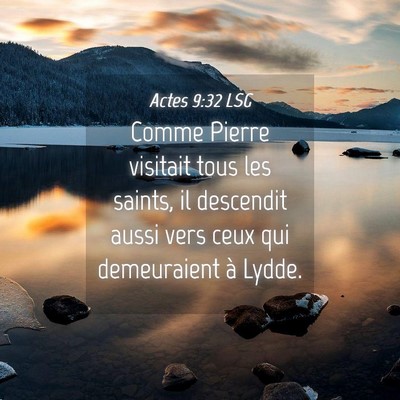 Picture 04 - Actes 9:32 LSG - Comme Pierre visitait tous les saints, il - Bible Verse Picture
