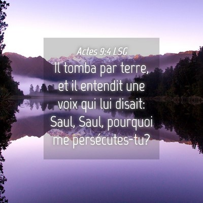 Picture 04 - Actes 9:4 LSG - Il tomba par terre, et il entendit une voix qui - Bible Verse Picture