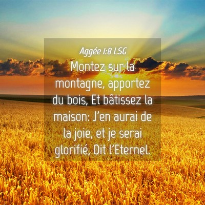 Picture 04 - Aggée 1:8 LSG - Montez sur la montagne, apportez du bois, Et - Bible Verse Picture