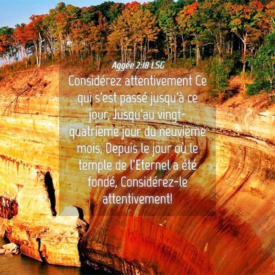 Picture 04 - Aggée 2:18 LSG - Considérez attentivement Ce qui s'est passé - Bible Verse Picture
