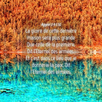 Picture 04 - Aggée 2:9 LSG - La gloire de cette dernière maison sera plus - Bible Verse Picture