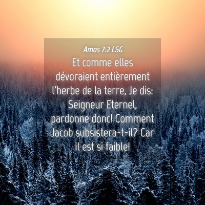 Picture 04 - Amos 7:2 LSG - Et comme elles dévoraient entièrement l'herbe - Bible Verse Picture