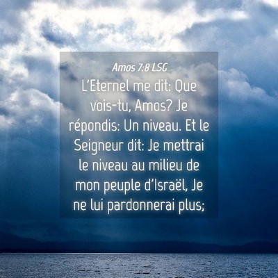 Picture 04 - Amos 7:8 LSG - L'Eternel me dit: Que vois-tu, Amos? Je - Bible Verse Picture