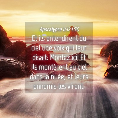 Picture 04 - Apocalypse 11:12 LSG - Et ils entendirent du ciel une voix qui leur - Bible Verse Picture
