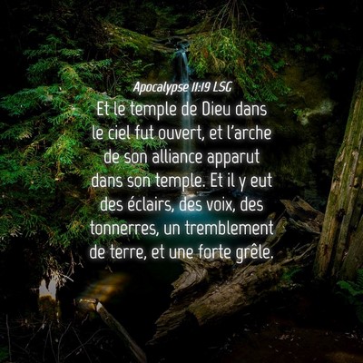 Picture 04 - Apocalypse 11:19 LSG - Et le temple de Dieu dans le ciel fut ouvert, et - Bible Verse Picture